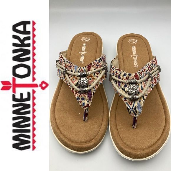 Minnetonka Women's Silverthorne 360 Thong Sandals Size 8 - Picture 1 of 7